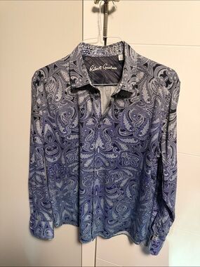 Robert Graham Blue Paisley Button-Down Shirt